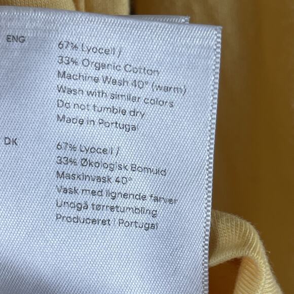 Son Of A Tailor T-Shirt Mens Large Yellow Organic Cotton Crew Neck Long Sleeve - Picture 6 of 12